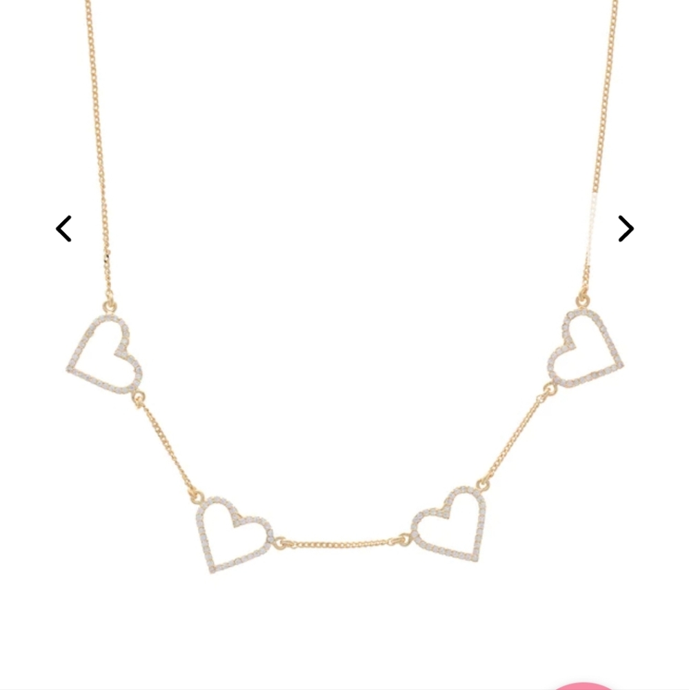 Chvker Clear Amorette Pavé Heart Choker  New